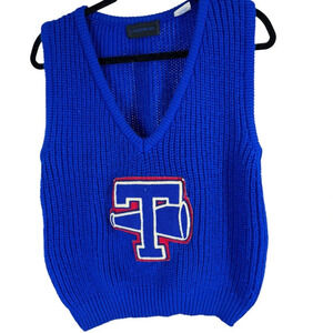 Vintage letterman sweater vest Medium. Cheer, homecoming T